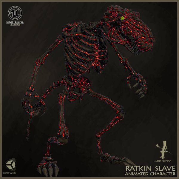 Ratkin Slave Light Version Low-poly 3D model_9