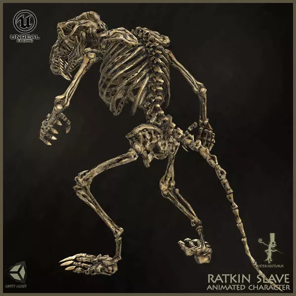 Ratkin Slave Light Version Low-poly 3D model_0