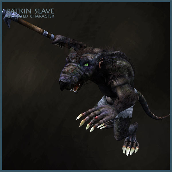 Ratkin Slave Light Version Low-poly 3D model_17