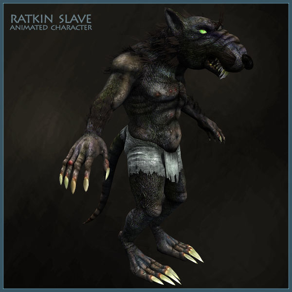 Ratkin Slave Light Version Low-poly 3D model_10