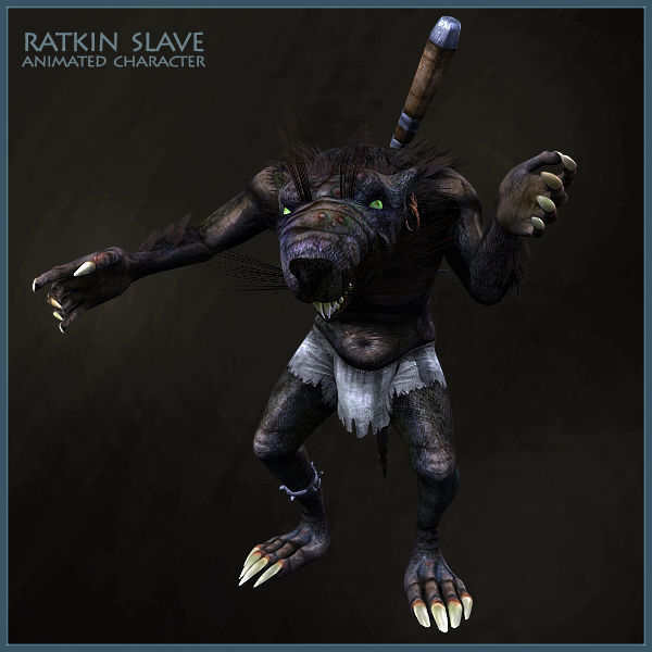 Ratkin Slave Light Version Low-poly 3D model_14