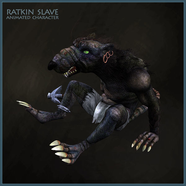 Ratkin Slave Light Version Low-poly 3D model_16
