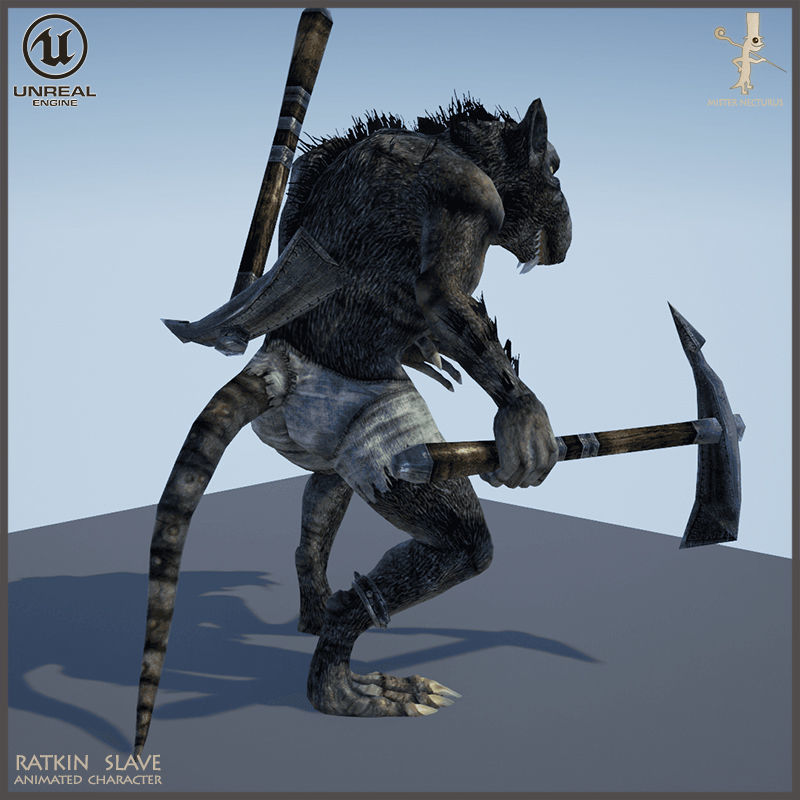 Ratkin Slave Light Version Low-poly 3D model_5