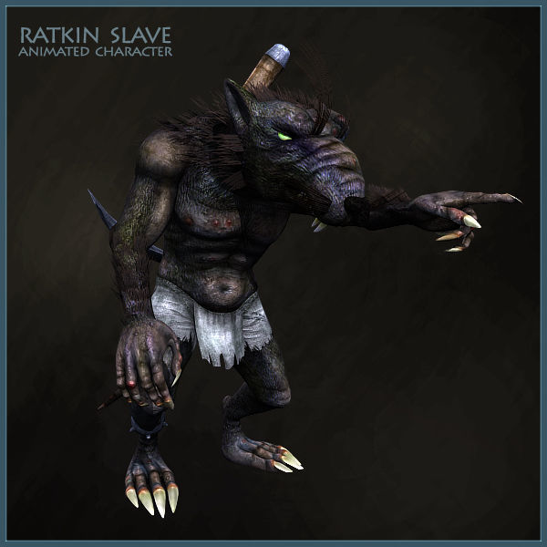 Ratkin Slave Light Version Low-poly 3D model_15