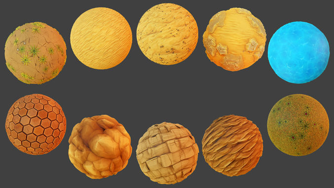 Cartoon Oasis Materials Texture