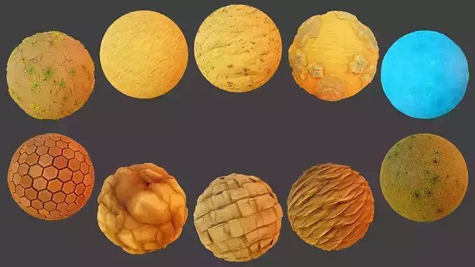 Cartoon Oasis Materials Texture