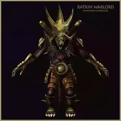 Ratkin Warlord Light Version Low-poly 3D model