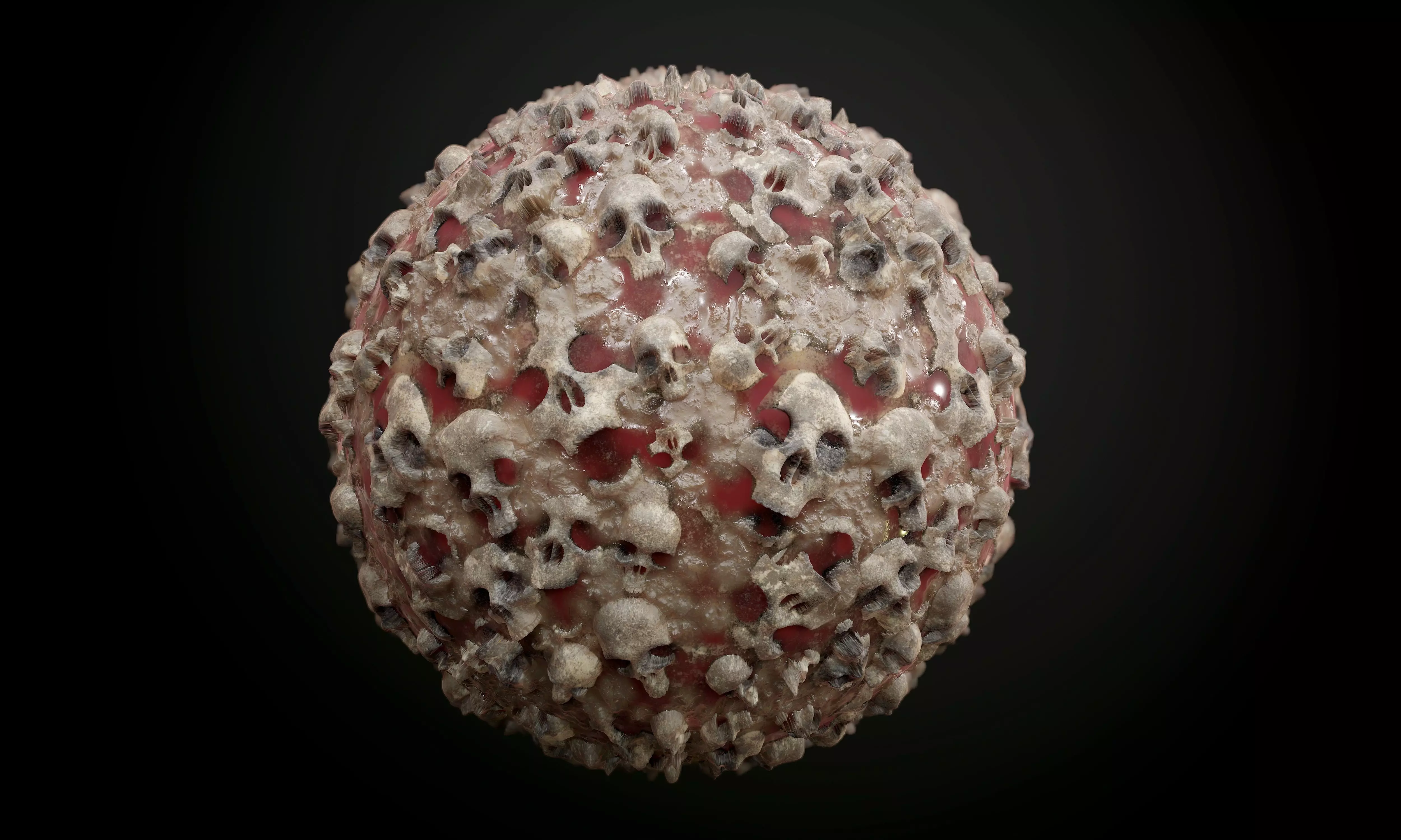 Skulls Muddy Bloody Seamless PBR Texture Texture
