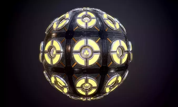 Sci-Fi Metal Pannel Seamless PBR Texture