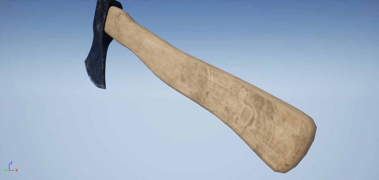 The Axe Low-poly 3D model_6