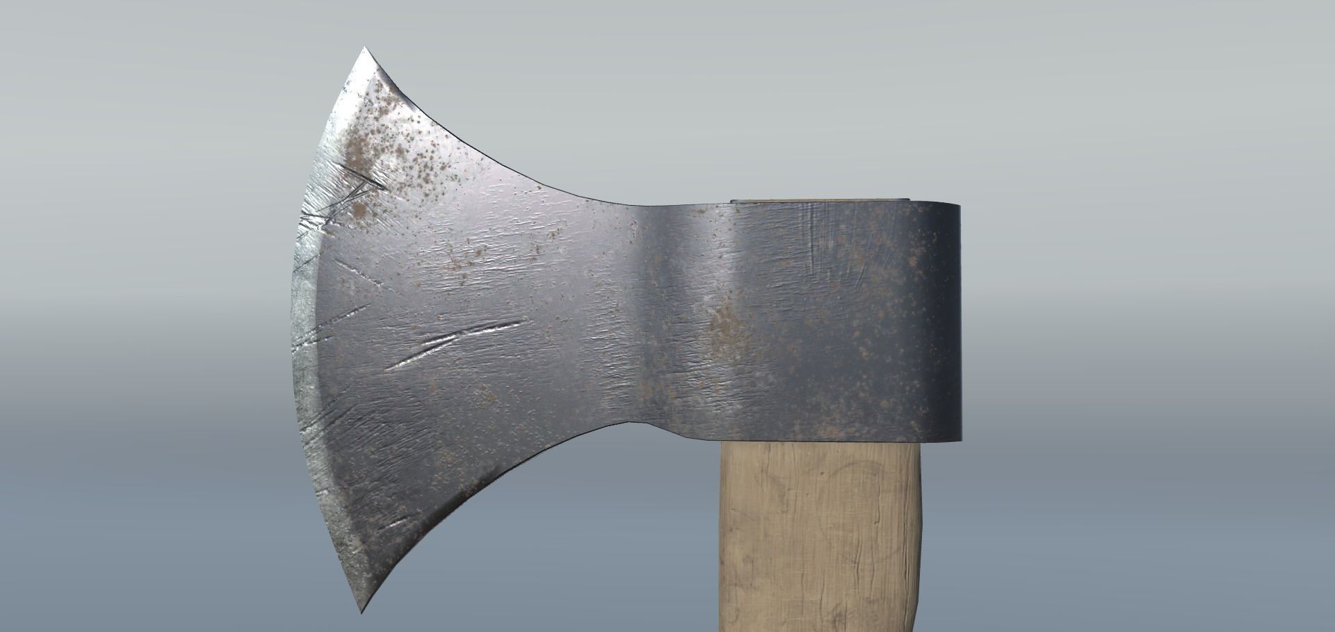 The Axe Low-poly 3D model_2