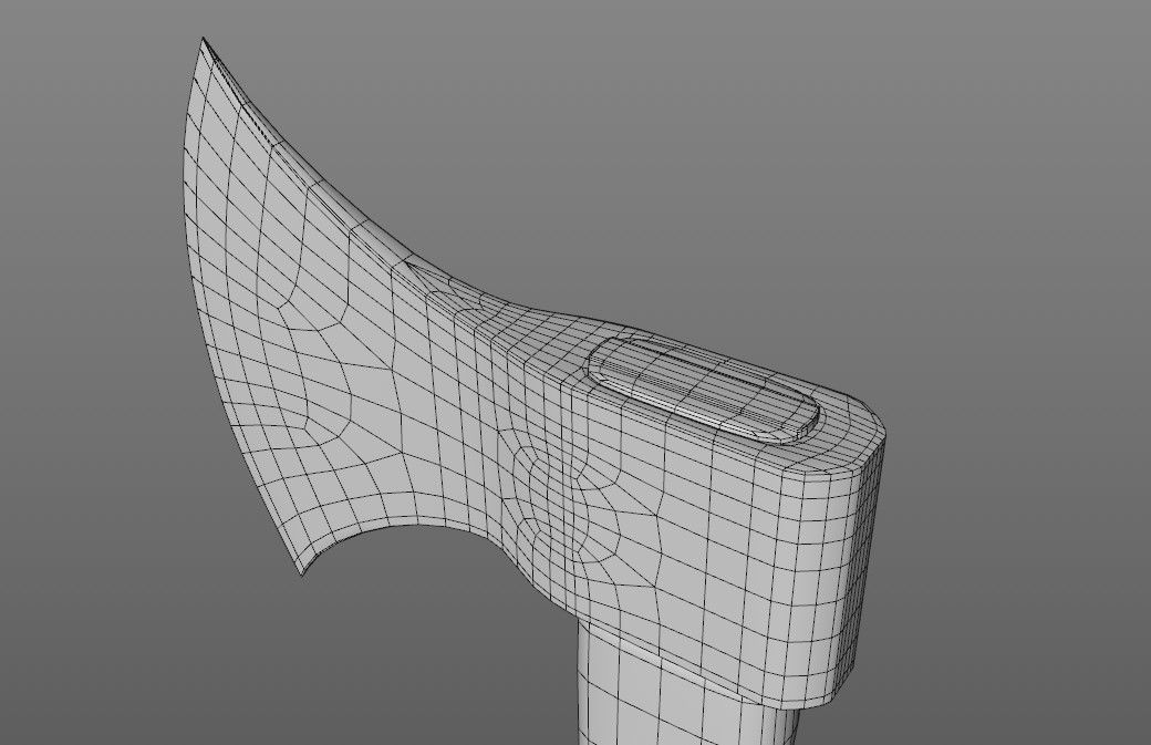 The Axe Low-poly 3D model_8