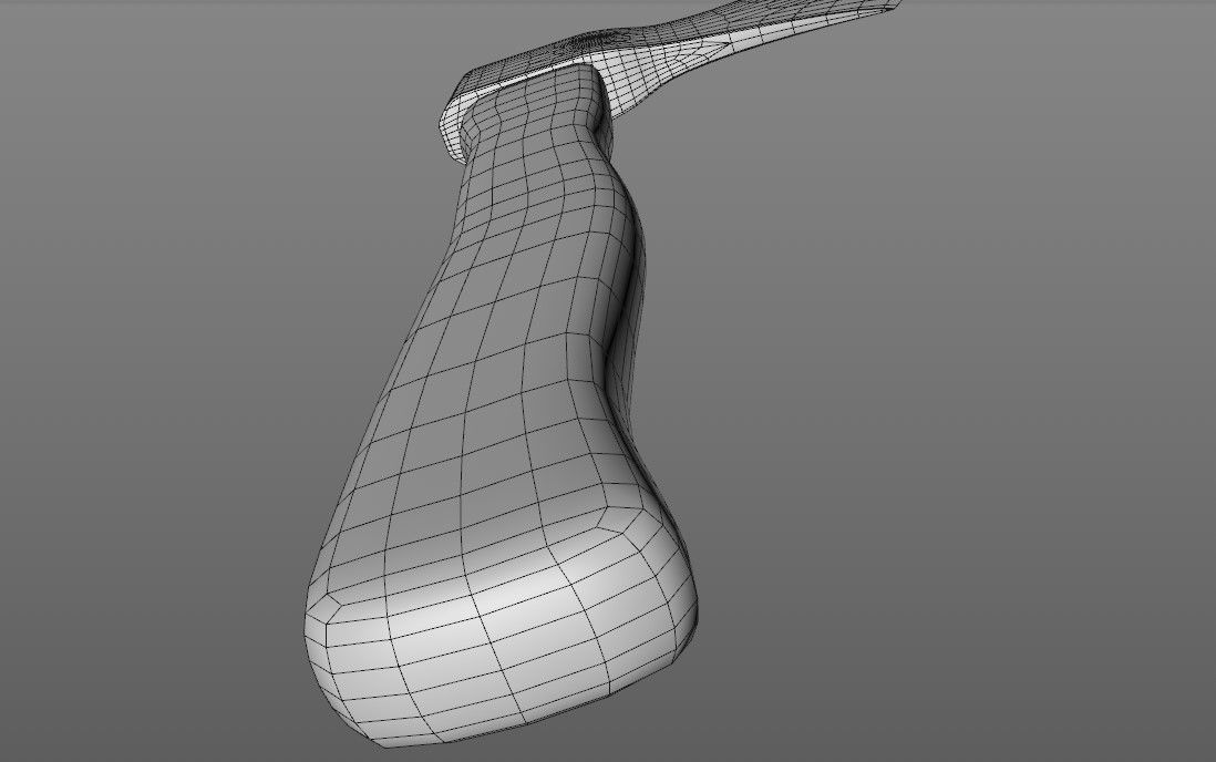 The Axe Low-poly 3D model_9