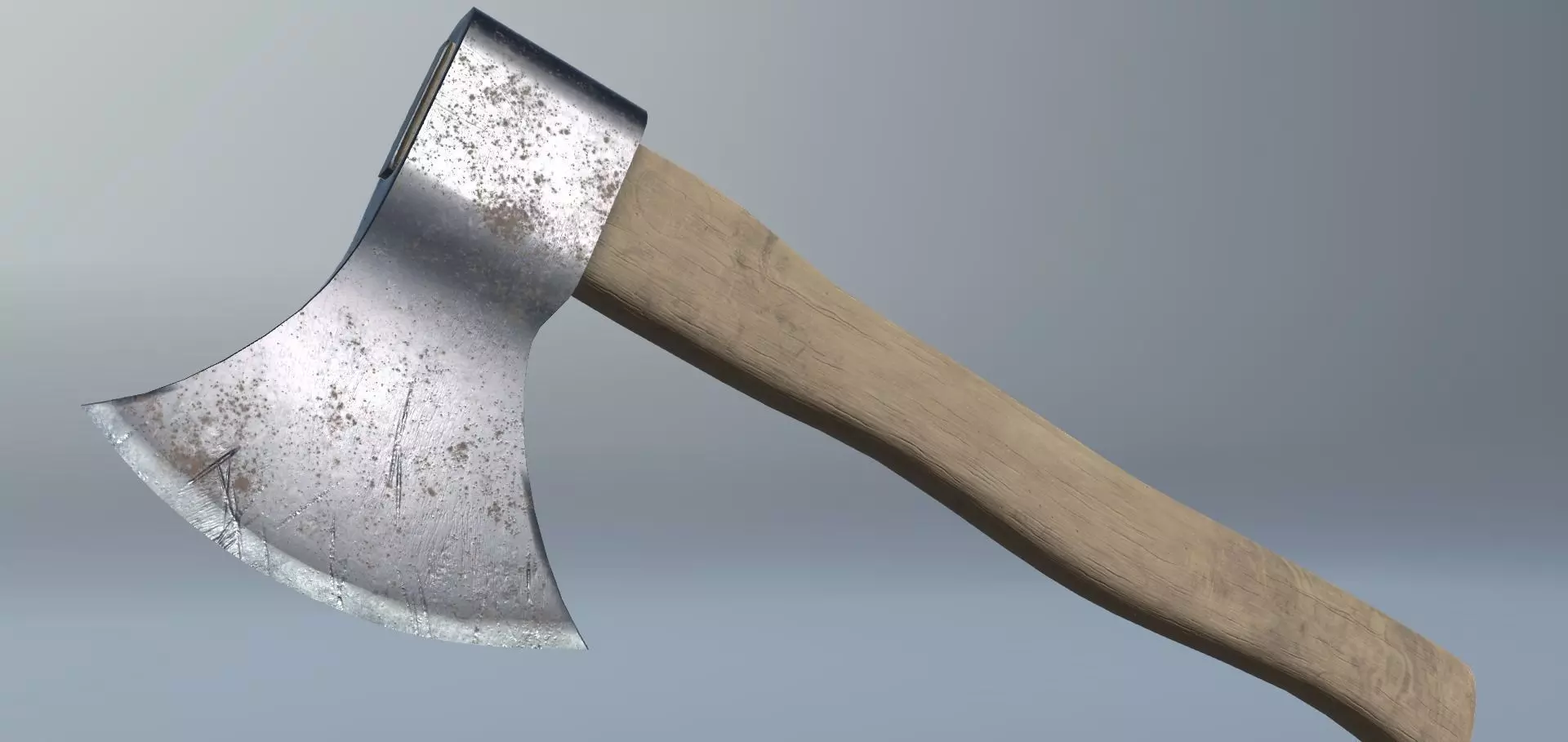 The Axe Low-poly 3D model_0