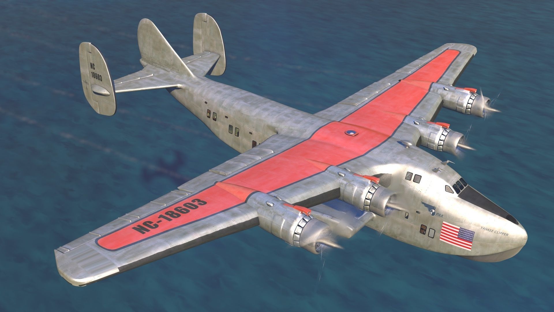 Yankee Clipper Flying Boat 3D model_16