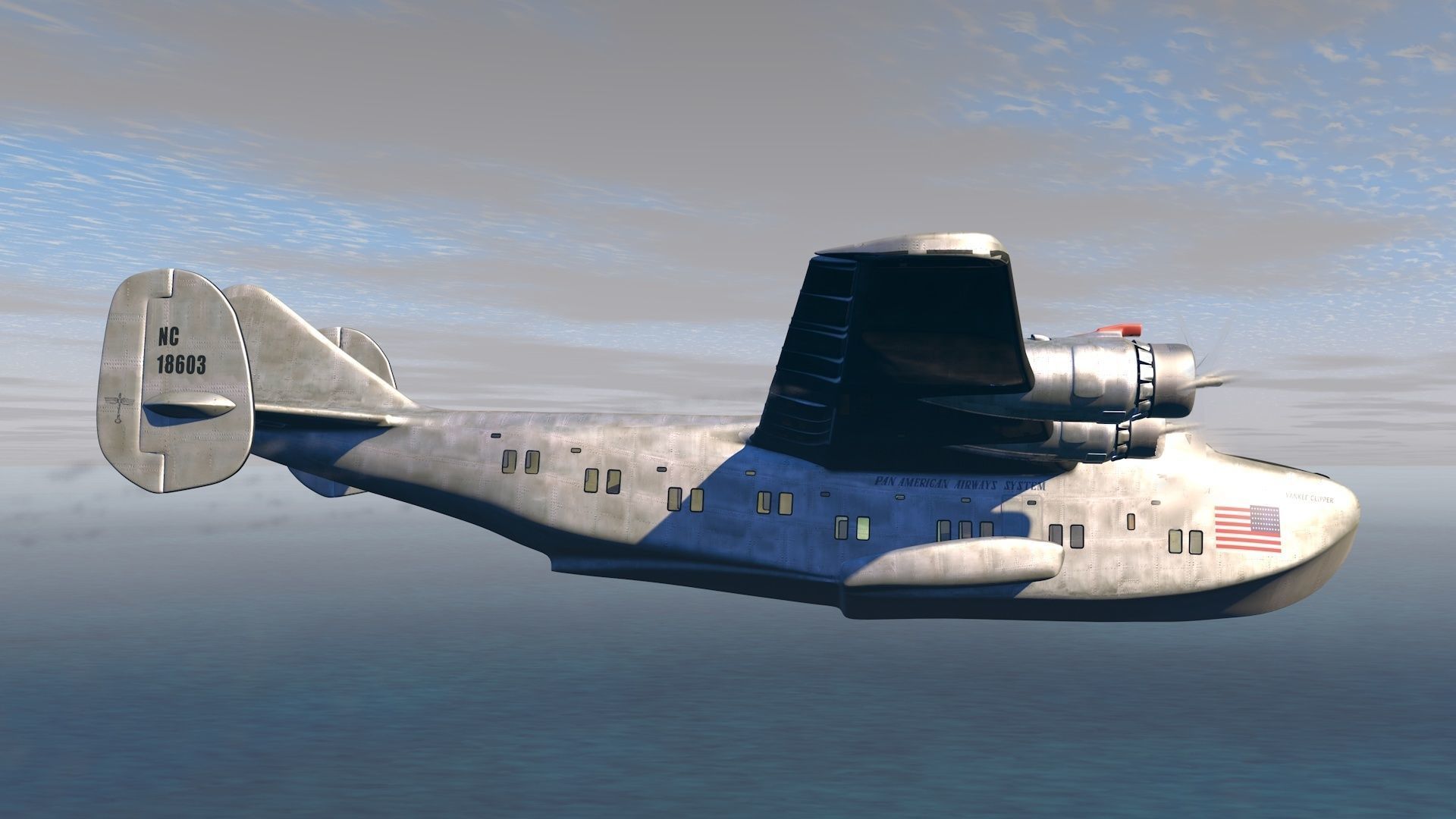 Yankee Clipper Flying Boat 3D model_17