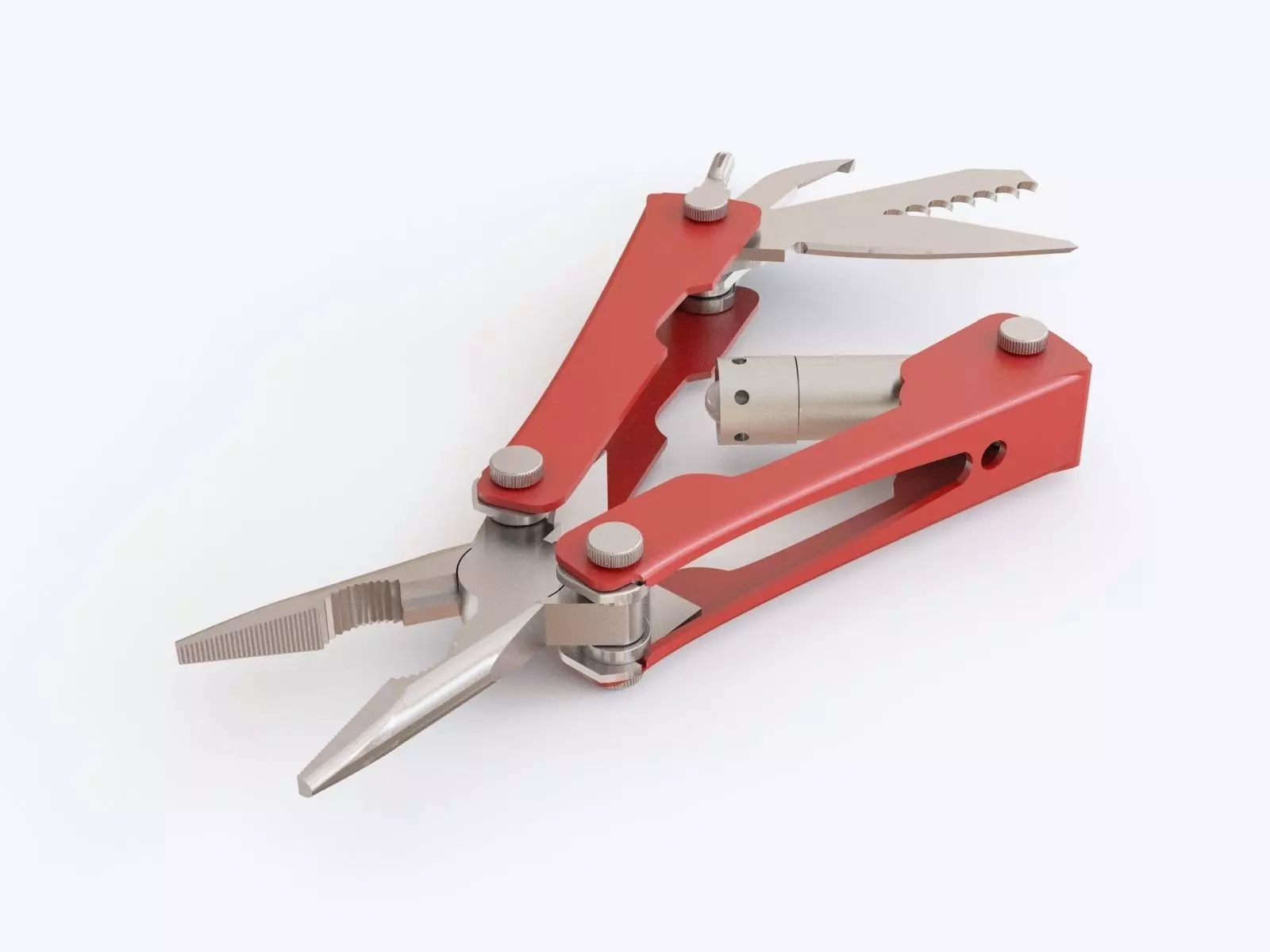 Knife multi tool 3D model_0