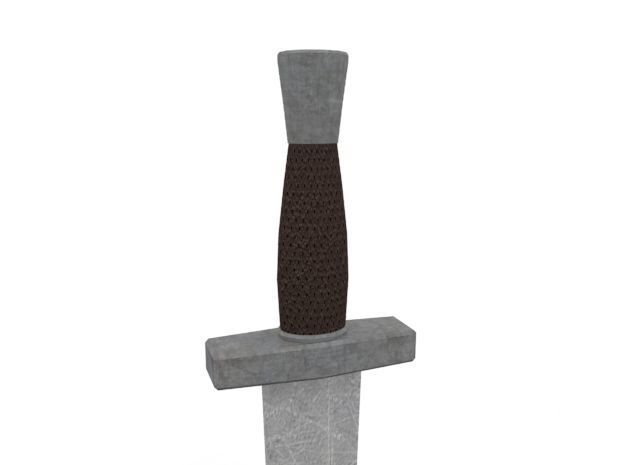 Short Sword Low-poly 3D model_4