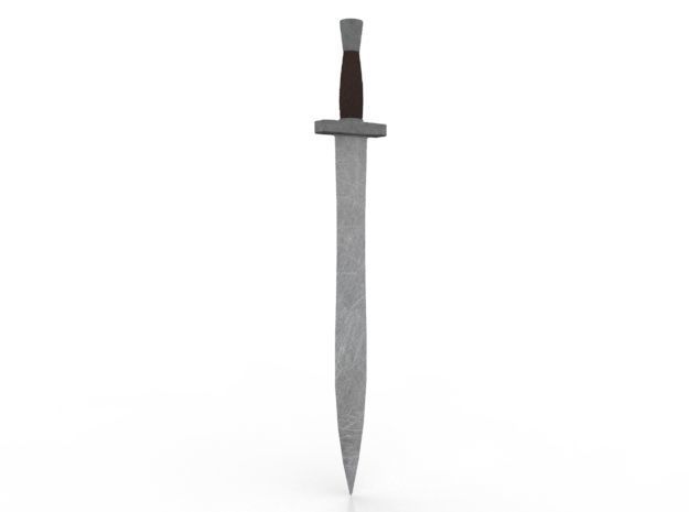 Short Sword Low-poly 3D model_3