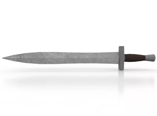 Short Sword Low-poly 3D model_0