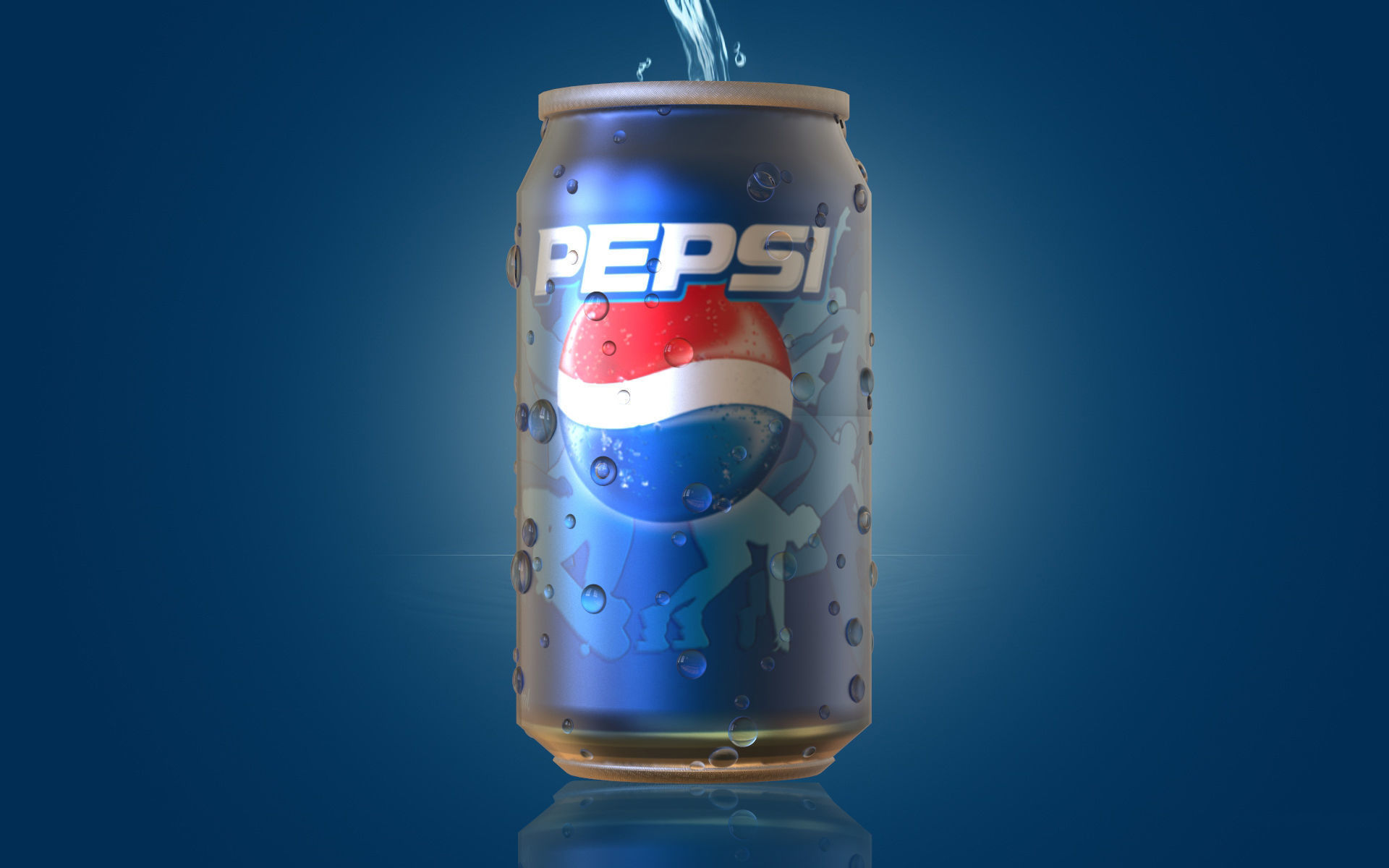 Pepsi Can Model Low-poly 3D model_1