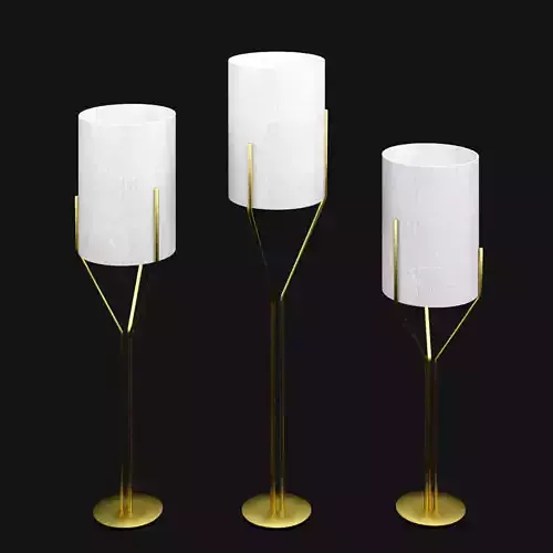 Three Lamps Gold 3D model