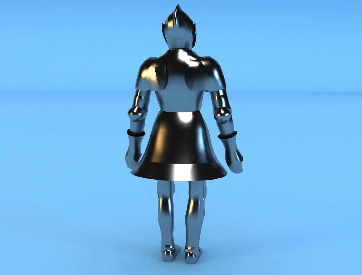 knight armor 1 3D model_1