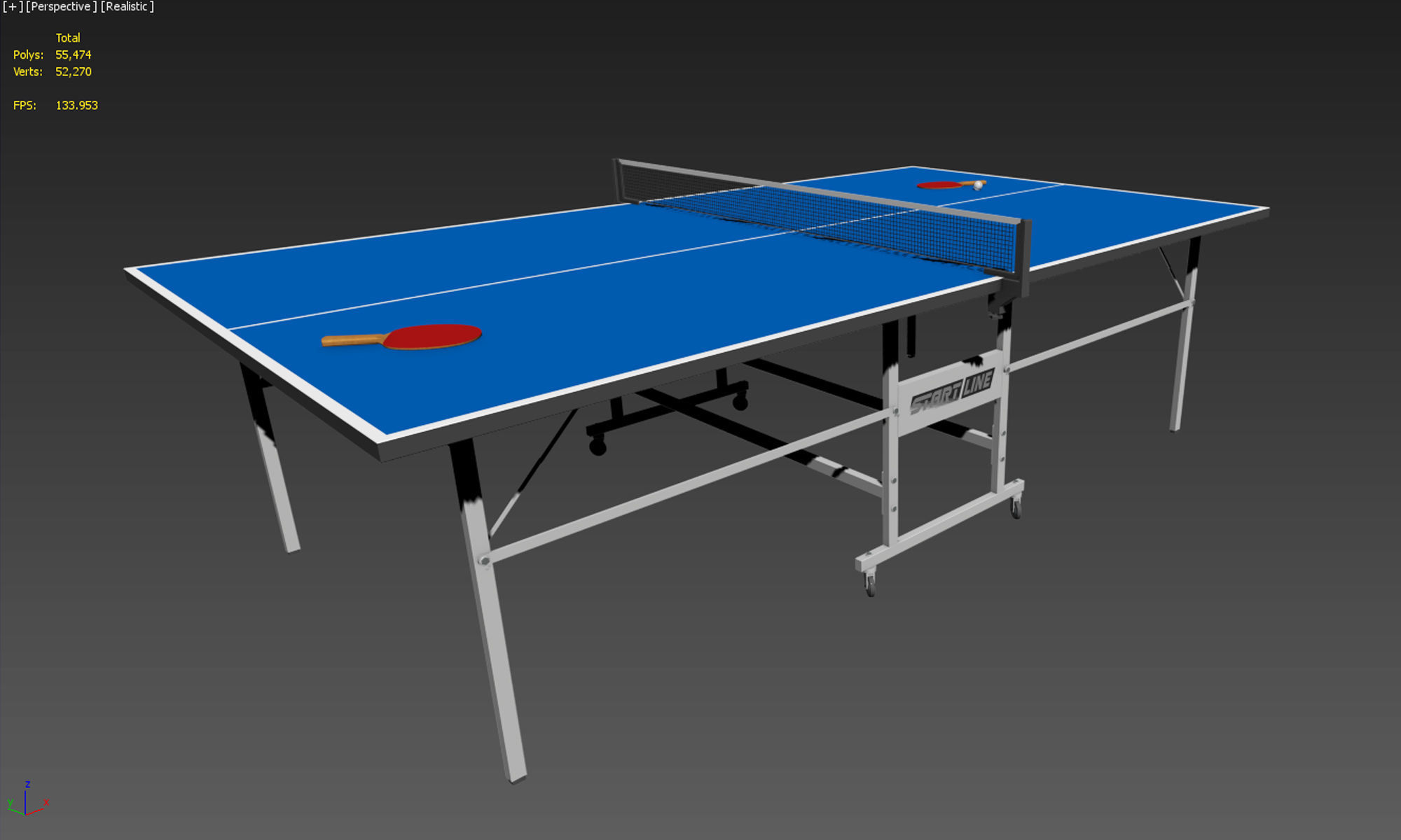 Ping Pong Table 3D model_11