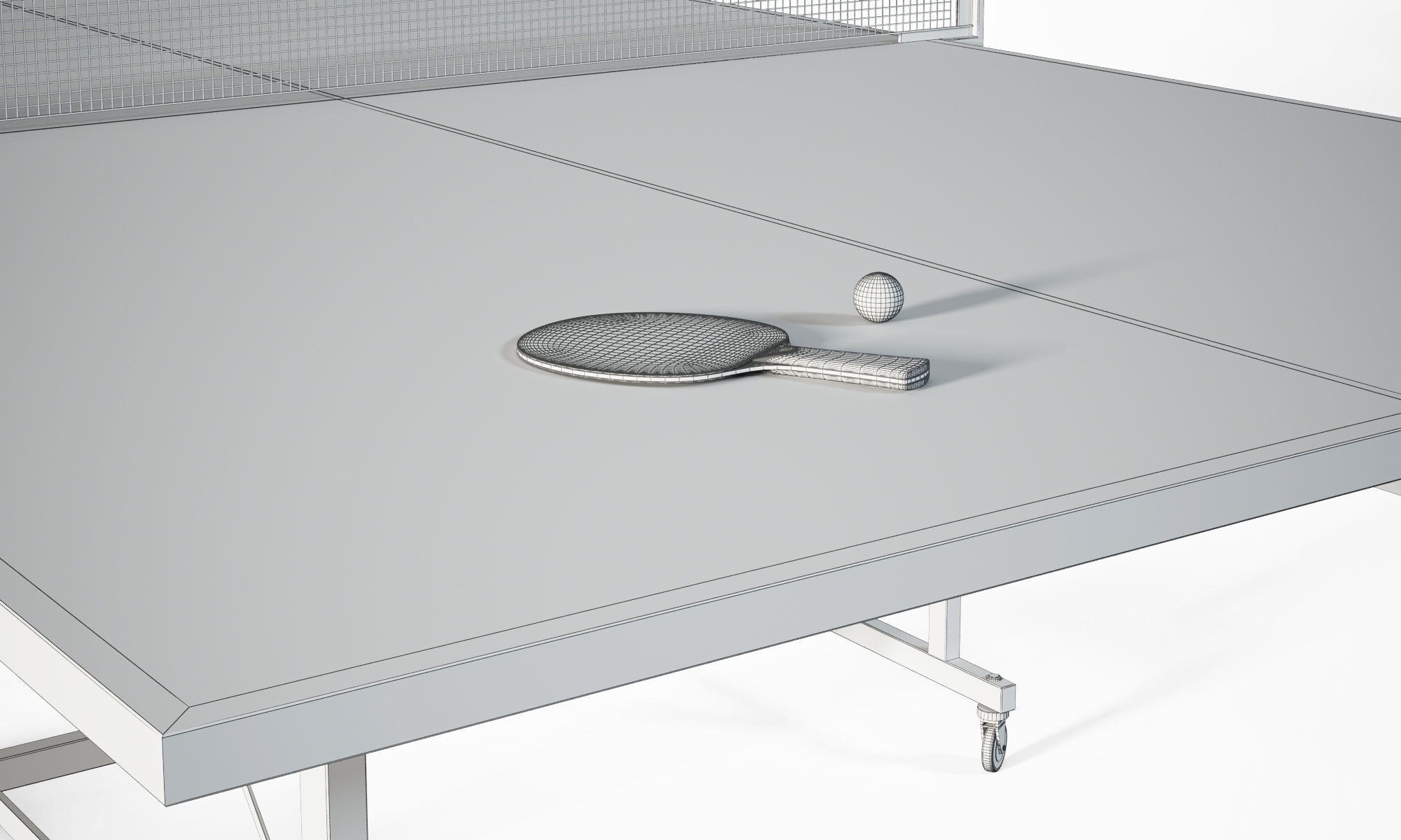 Ping Pong Table 3D model_9