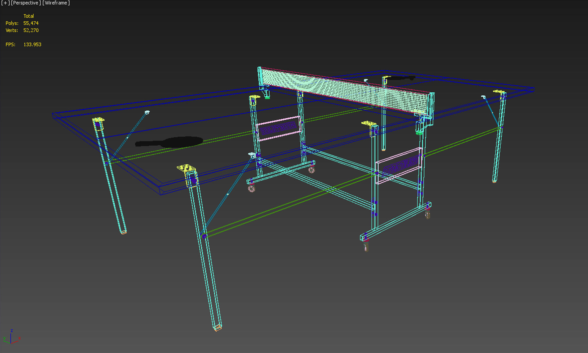 Ping Pong Table 3D model_12