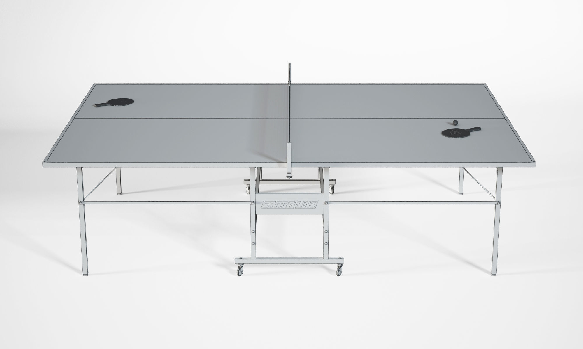Ping Pong Table 3D model_7