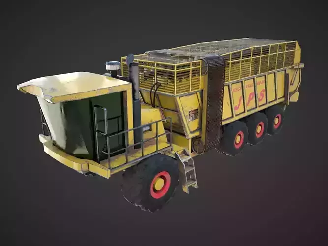 3D JPS Big loading wagon Low-poly 3D model