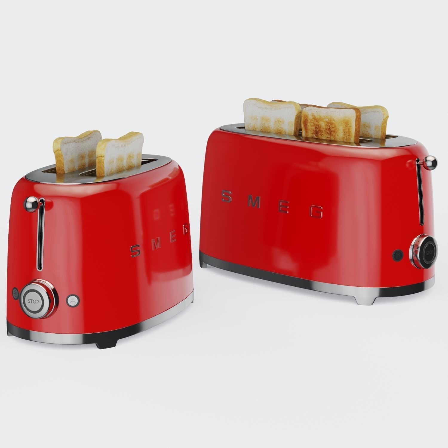 Smeg Toaster TSF01 and TSF02 3D model_1