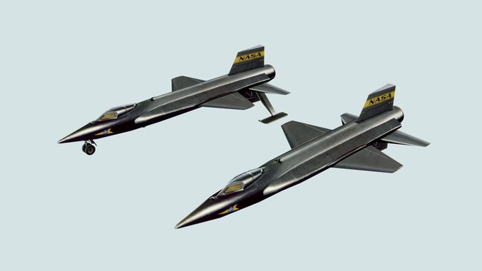 NASA North American X-15 Experimental Aircraft Low-poly 3D model