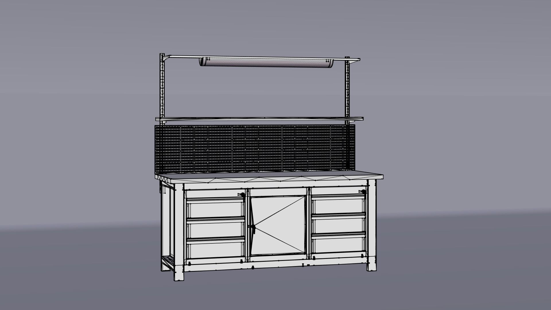 Industrial Furniture Set 3D model_10