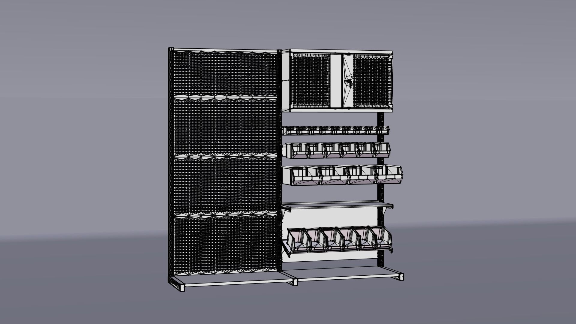 Industrial Furniture Set 3D model_2