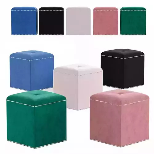 Brantly Glam Ottoman 3D model