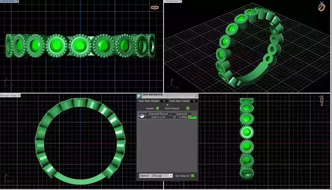 1500d ring in stages of creation 3D print model