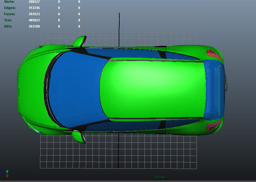 Car Wind Tunnel Low-poly 3D model_5