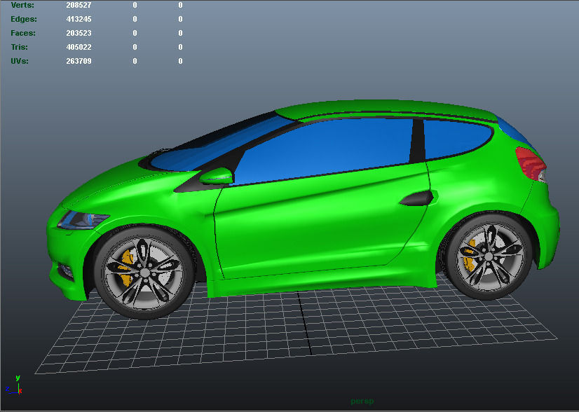 Car Wind Tunnel Low-poly 3D model_2