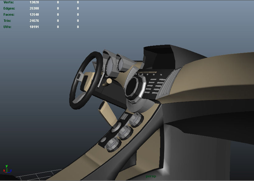 Car Wind Tunnel Low-poly 3D model_8