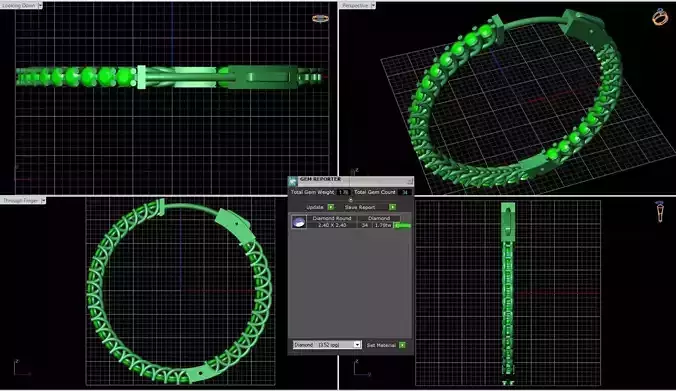 10581 f bracelet with different parts