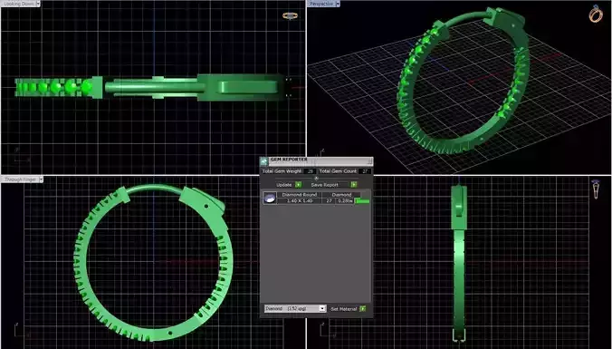 10547 ring with different parts 3D print model