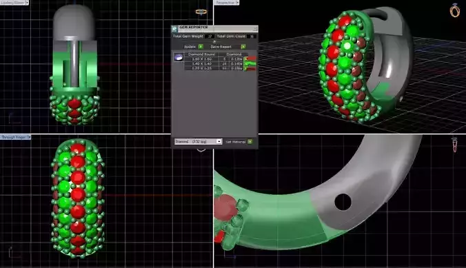 10545d ring with beads 3D print model