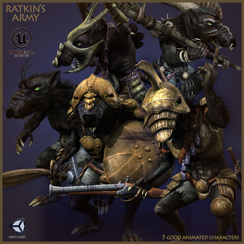 RATKINS ARMY LIGHT VERSION Low-poly 3D model_9