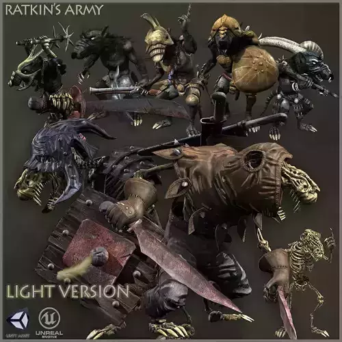 RATKINS ARMY LIGHT VERSION Low-poly 3D model