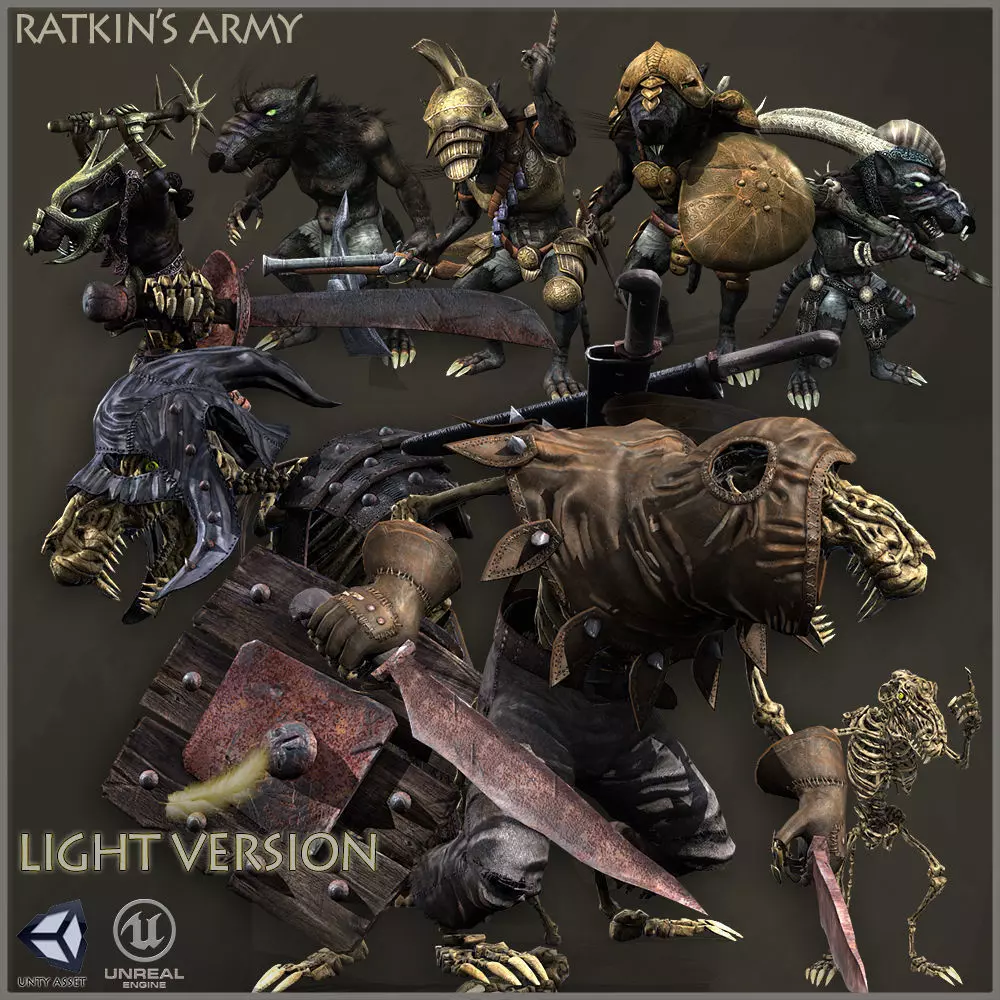 RATKINS ARMY LIGHT VERSION Low-poly 3D model_0