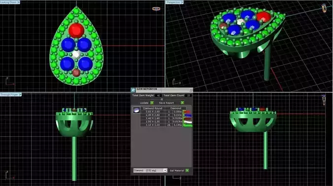 10526 flower with different parts 3D print model