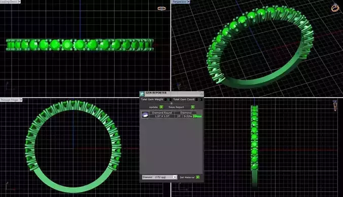 10478d ring with different settings 3D print model