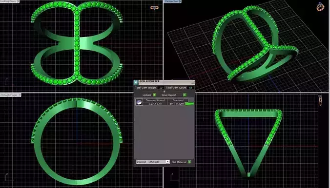 10476d ring with different settings 3D print model